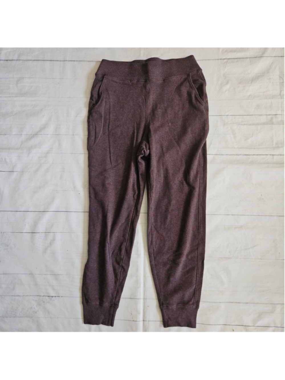 Pact Organic Cotton Brown Jogger Sweatpants Crunchy Minimalist Womens Medium